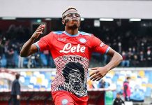 Osimhen ranked third best U-25 striker