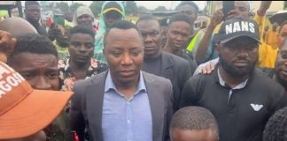 ASUU Strike: Sowore shows support, joins students’ protest at Lagos airport