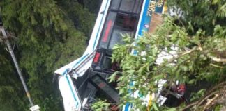 25 dead as bus conveying wedding guests falls off the road