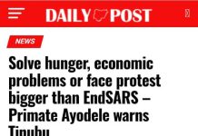 Violent Protests: Mr. President Tinubu, Primate Ayodele Warned You!