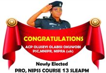 ACP Olabisi Okuwobi Emerges As Public Relations Officer Of SLEAPM Course 13