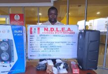 NDLEA interdicts Malaysian returnee with meth consignment concealed in music speakers