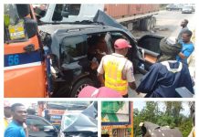 FRSC AVERTS MAJOR TRAGEDY IN 6-VEHICLE CRASH ON EPE–AJAH ROAD LAGOS