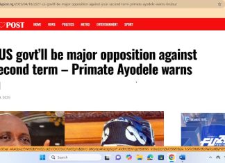 2027: Primate Ayodele’s Prophetic Warning to Tinubu Against America Coming to Pass