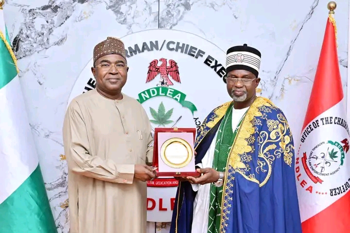 Michika monarch Prof Gadiga commends Marwa, seeks partnership with NDLEA