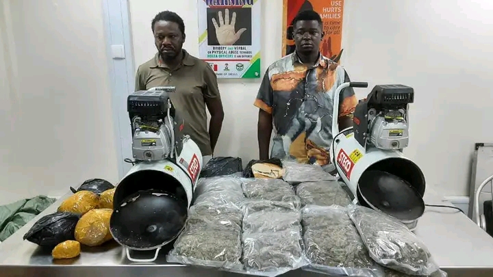 Meth, cocaine consignments in machine cylinders, auto parts intercepted at Lagos airport