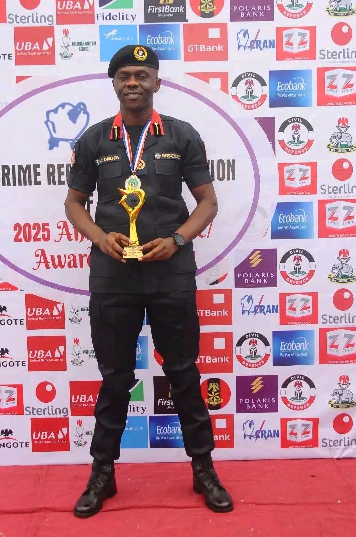 ACC John Attah Onoja Shines on the National Stage as CRAN Crowns Him ‘Most Proactive Crime Fighter of the Year’