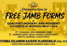 Ikorodu West LCDA Offers Free JAMB Forms to Indigent Students