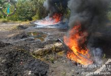 NIGERIAN NAVY DESTROYS ILLEGAL OIL SITE IN BONNY