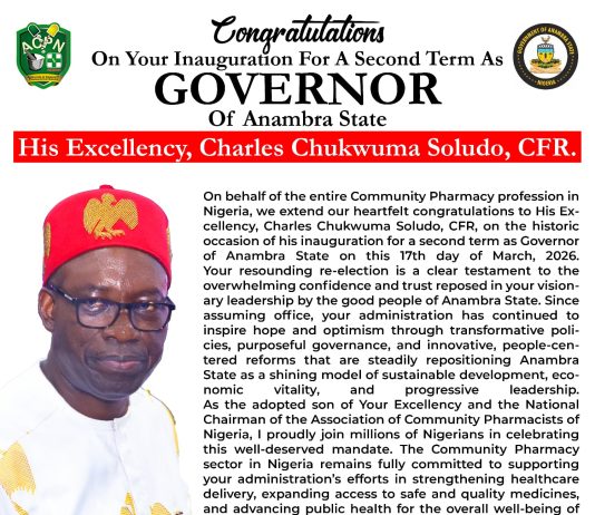 ACPN FELICITATES SOLUDO ON SECOND TERM, PLEDGES SUPPORT FOR HEALTHCARE REFORMS