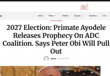 How Primate Ayodele Foretold Peter Obi’s Exit From ADC Since July 2025