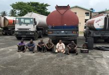 65 Battalion Raids Illegal Bunkering Site in Orile, Nabs 6 Suspects