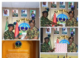 Army’s 55 Signals Brigade Honours 3 Retiring Warrant Officers After 35 Years