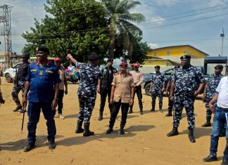 Delta CP, Other Security Heads Inspect Niger Bridge Traffic